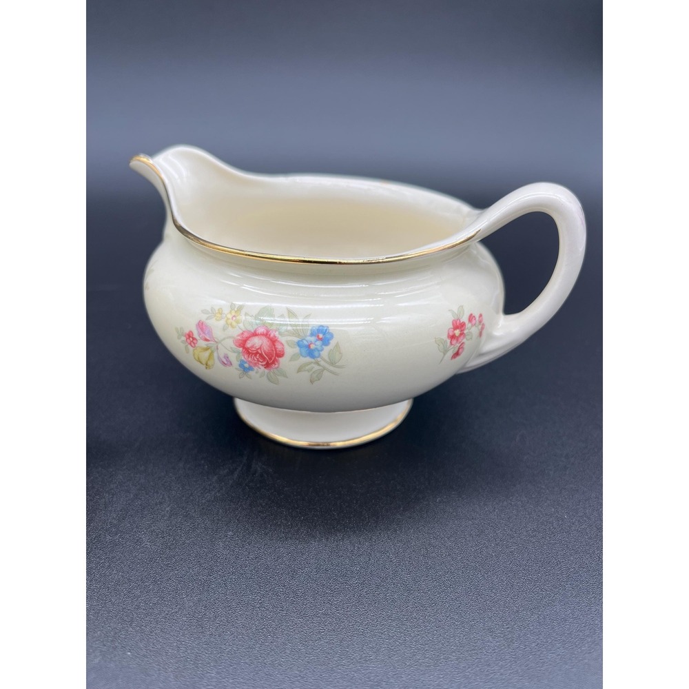 Creamer and Sugar Bowl Set Dresden Homer Laughlin Eggshell Nautilus - Picture 6 of 17